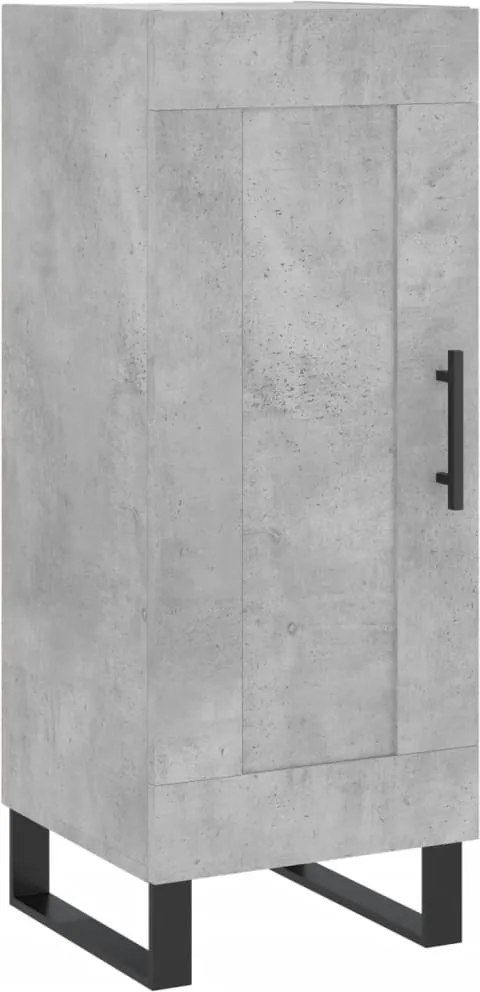 vidaXL betonszürke szerelt fa tálalószekrény 34,5 x 34 x 90 cm