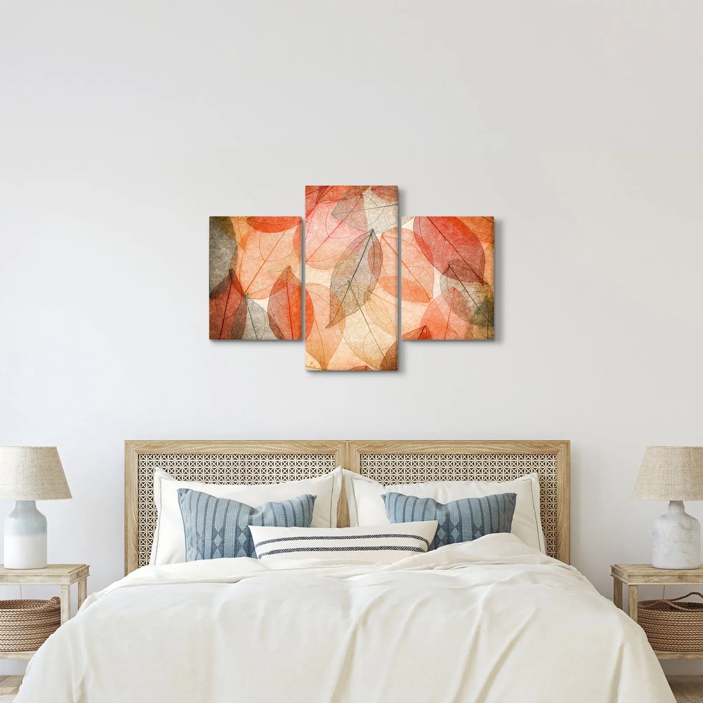 Festett őszi levelek képe (90x60 cm)