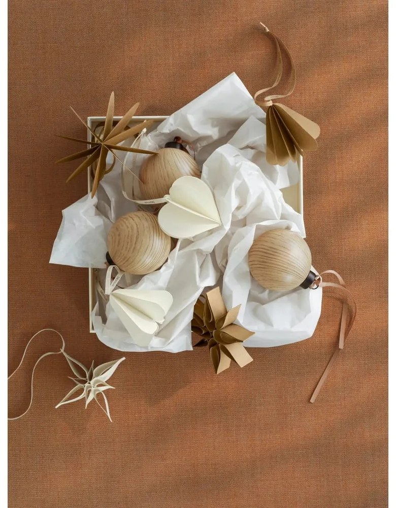 Papír karácsonyfadísz készlet 4 db-os 6,5 cm Kazary – Blomus