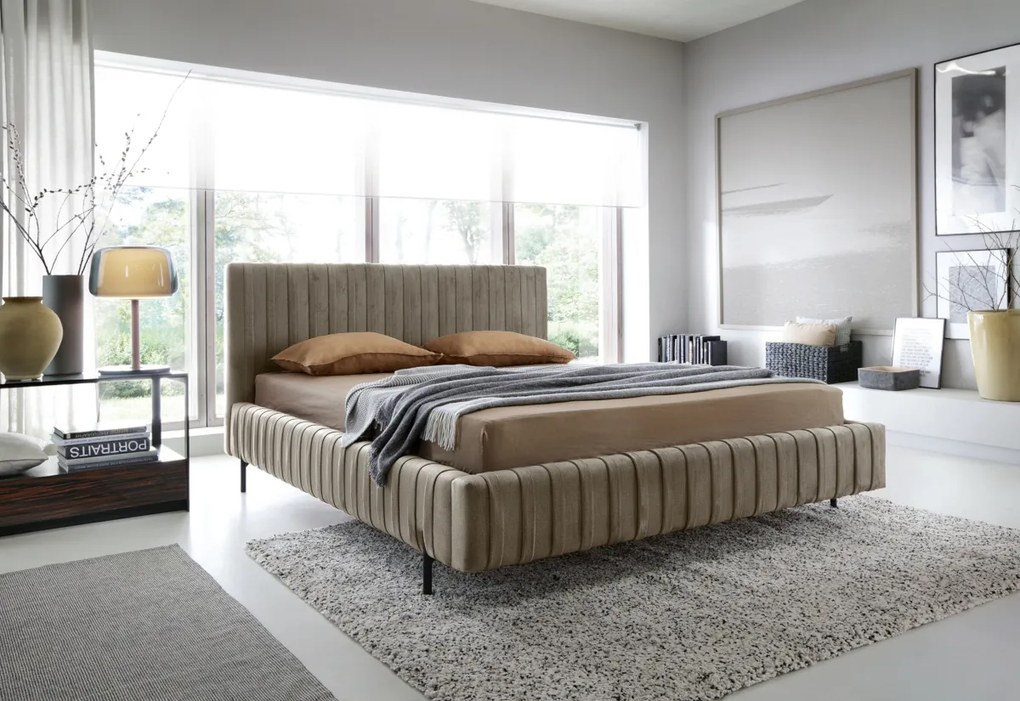 PLIO kárpitozott ágy, 160x200, velvetmat 100