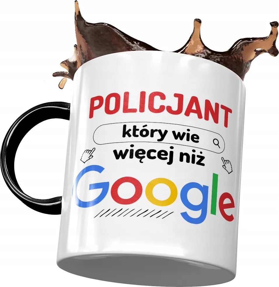 Fekete rendőr bögre, aki többet tud fényképes nyomtatással