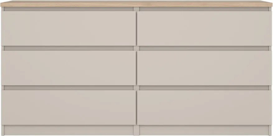 Krémszínű komód 154x76x50 cm Naia – Tvilum