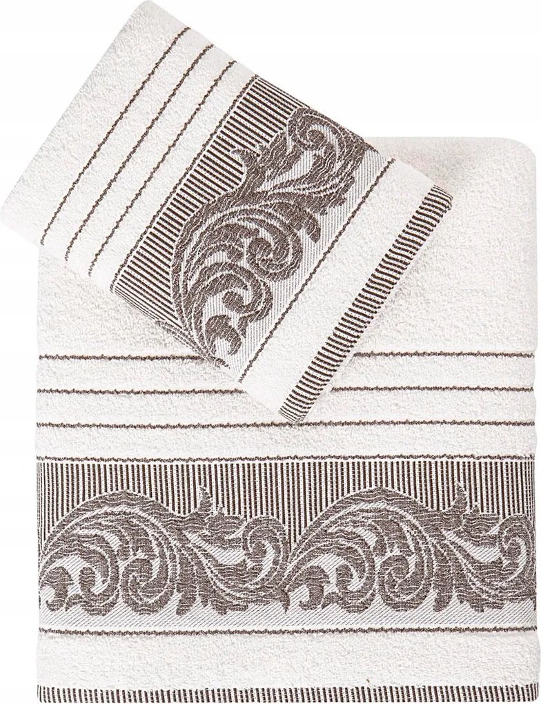 Mervan törölköző szett 2 db krémszínű 50x90+70x140