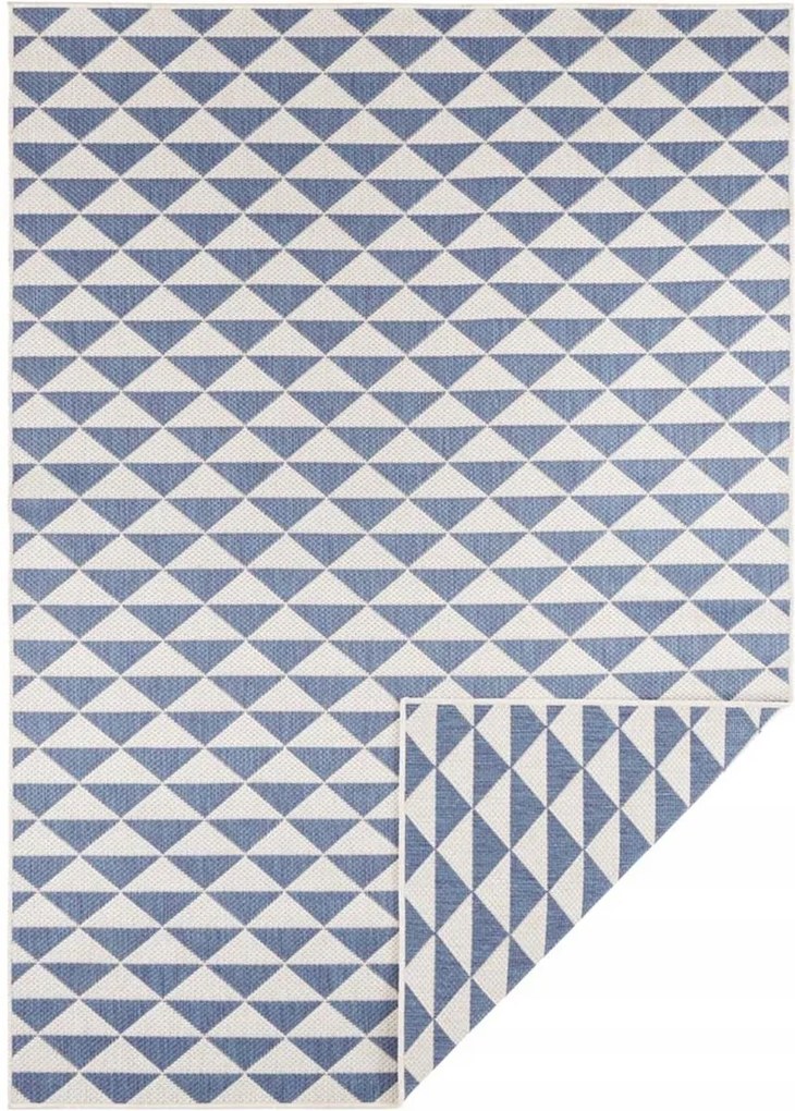 Kék kétoldalas szőnyeg,lapos 200x290 cm