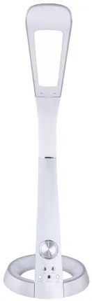 Globo 58376S Asztali lámpa fehér flexibilis szárral. USB csatlakozás, RGB színváltó funkció. Színhőmérséklet váltás 4000/6500/3000K, MxSzxH:343x183x640, tartozék: 1xLED 8W 230V, 45-460lm