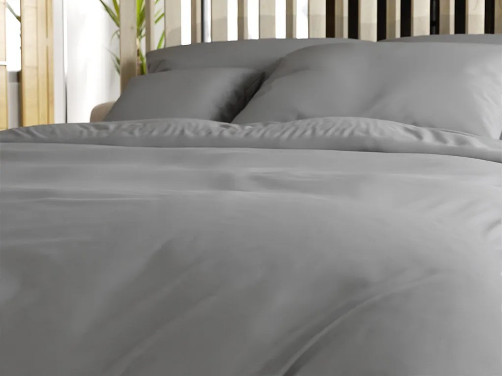 Lux szürke gombos pamut ágyneműhuzat
