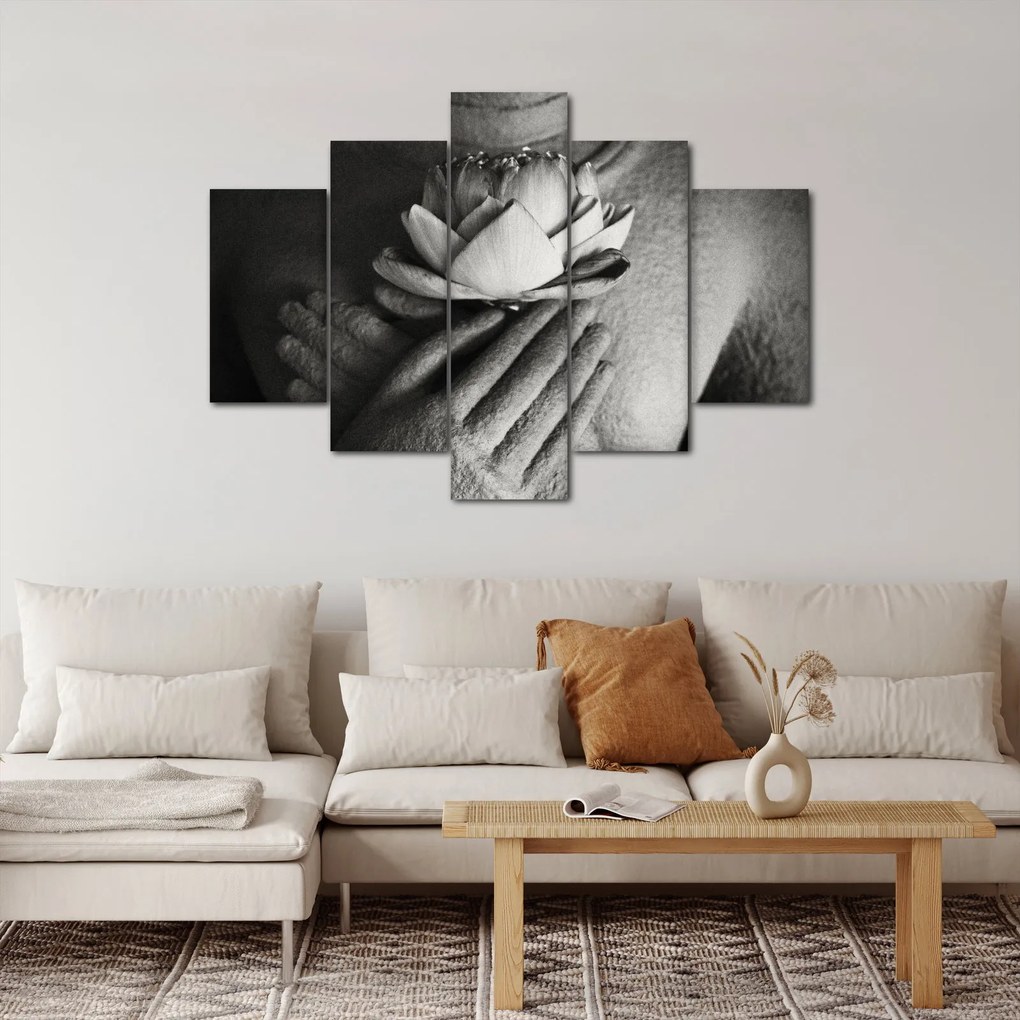 Kép - Lótusz Buddha kezében (150x105 cm)