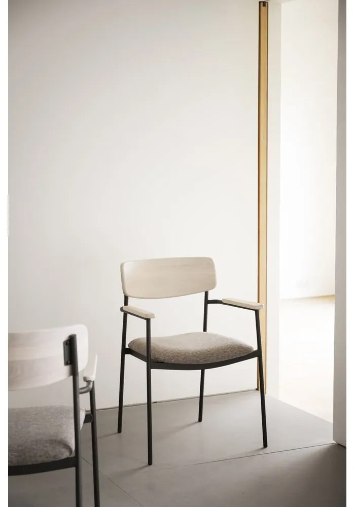 Bézs-natúr színű étkezőszék szett 2 db-os Maymont – Rowico