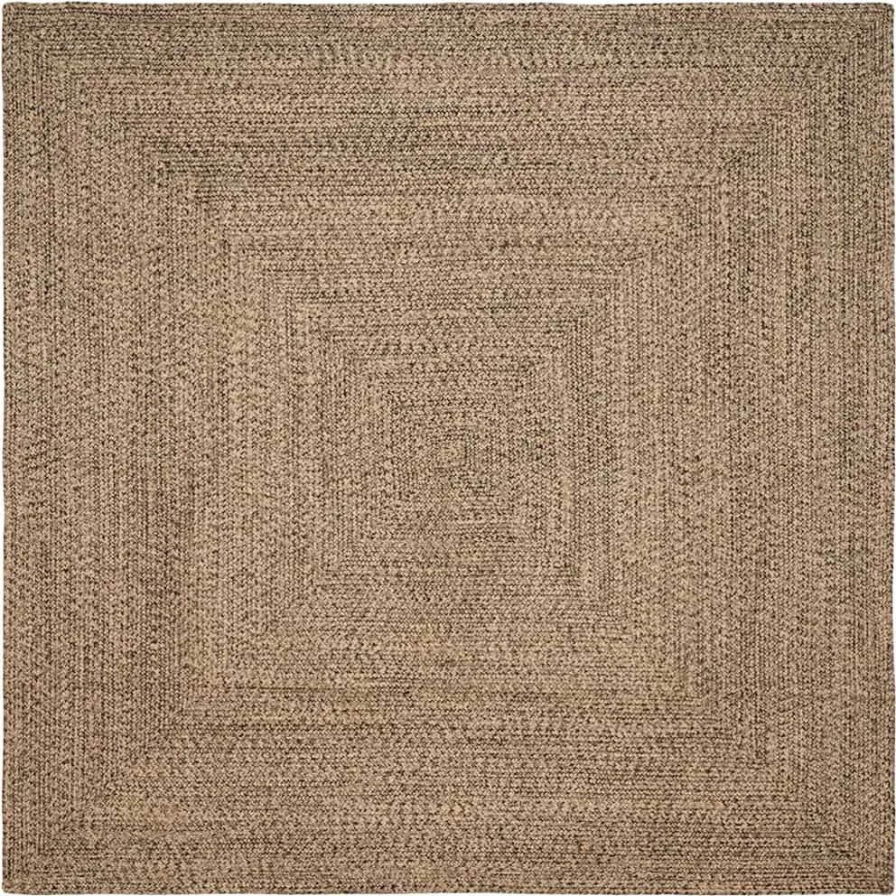 vidaXL Területszőnyegek Négyzet Természetes és fekete 200 x 200 cm