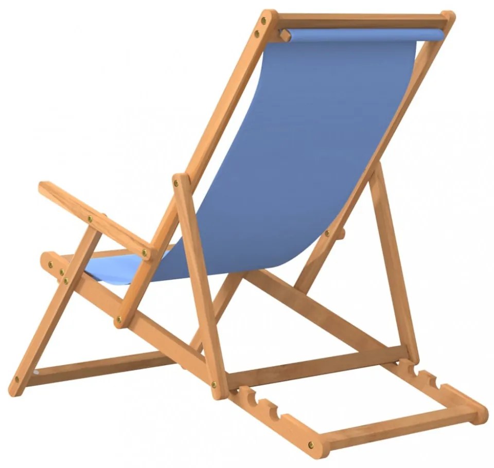 kék tömör tíkfa összecsukható strandszék