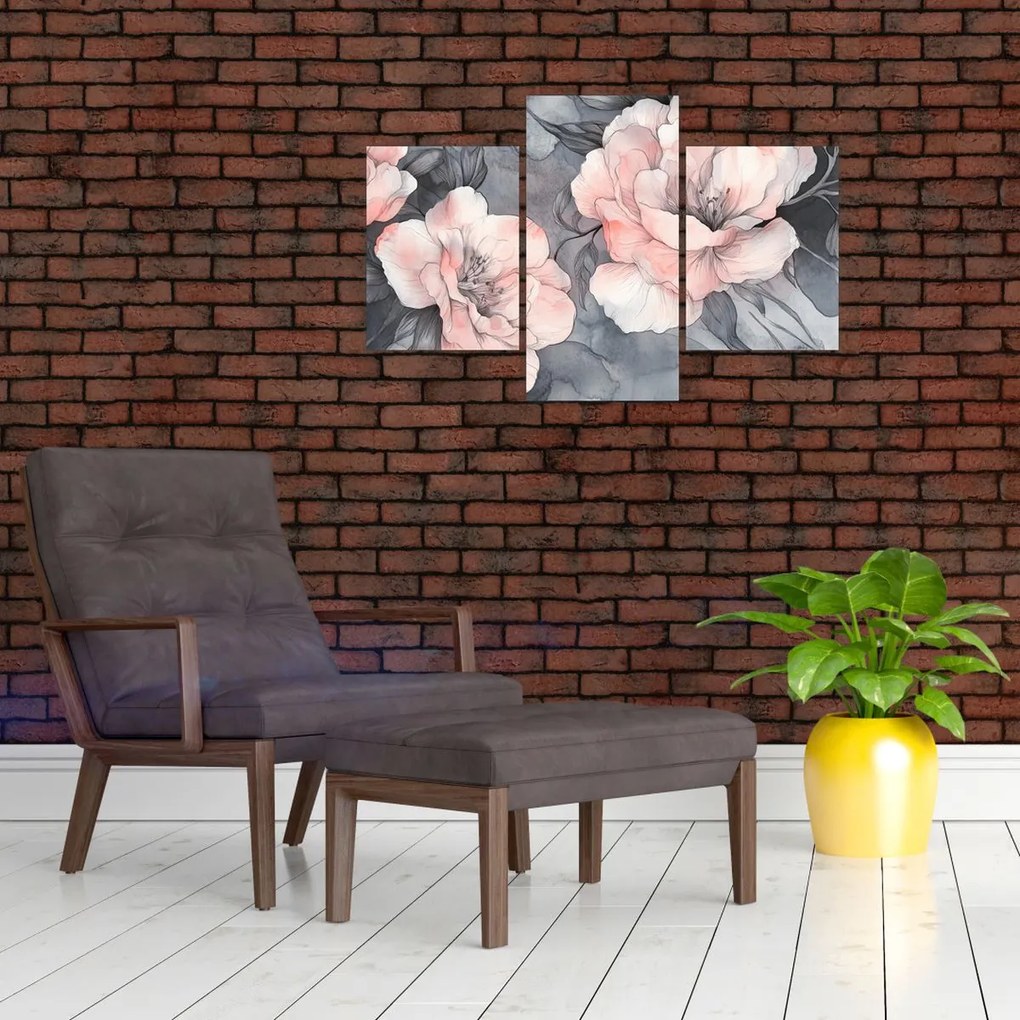 Kép - Virágok vázlata (90x60 cm)