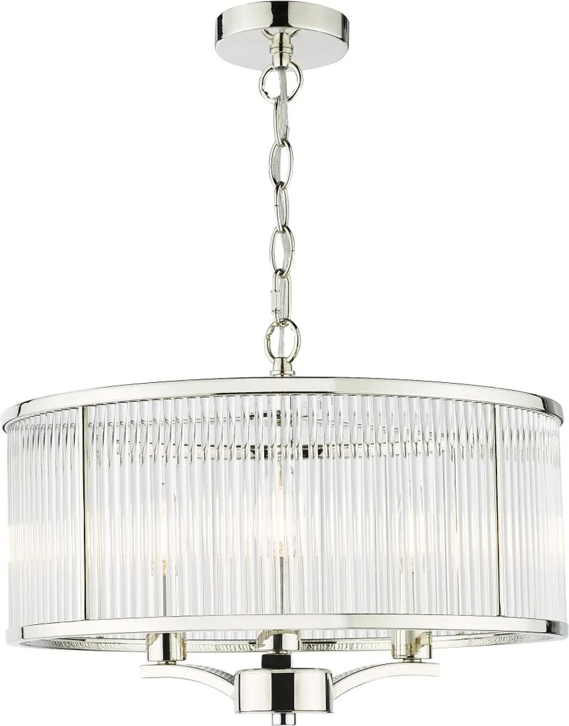 Dar Lighting glamour modern függeszték evelyn polírozott nikkel dareve0338