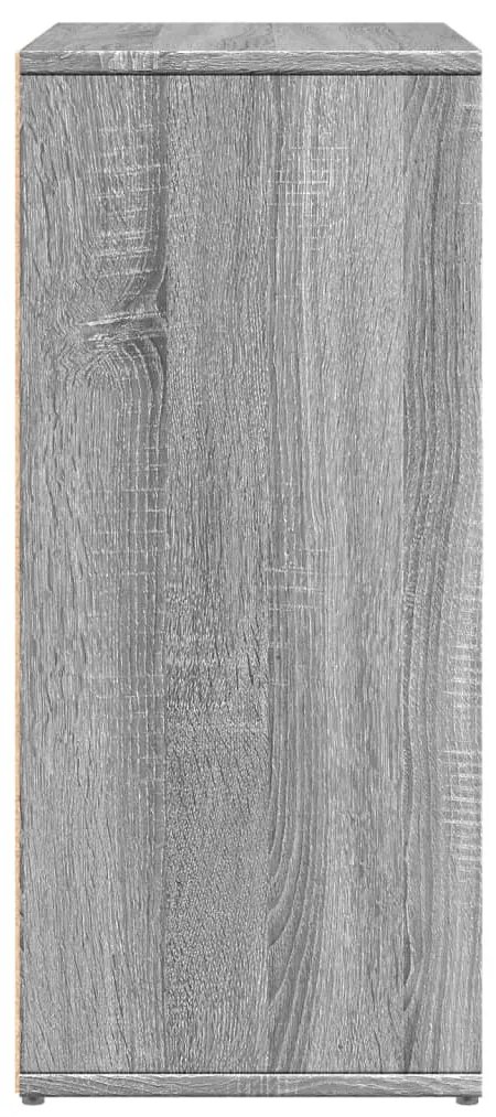 2 db szürke sonoma színű szerelt fa tálalószekrény 60x31x70 cm