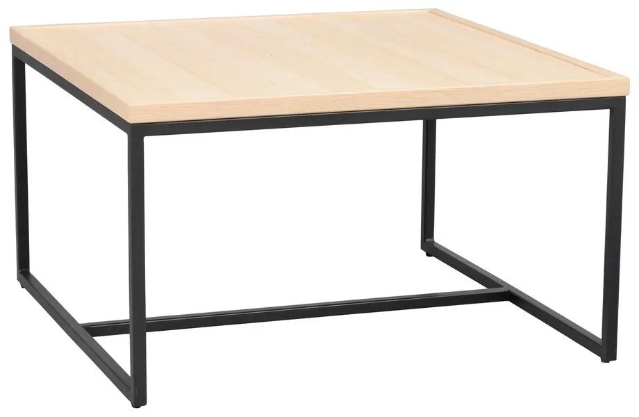 Natúr színű dohányzóasztal tölgyfa asztallappal ø 70 cm Deerfield – Rowico