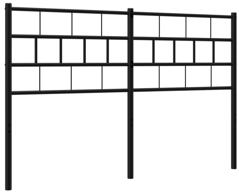 fekete fém fejtámla 140 cm