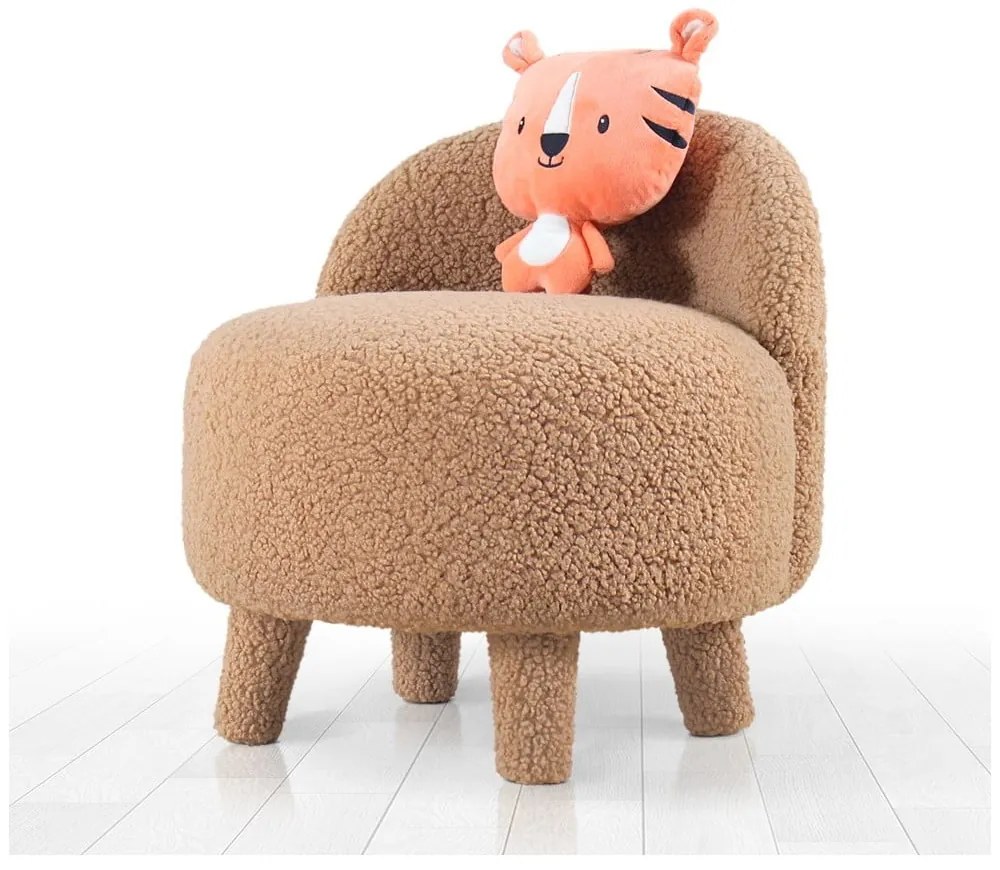 Barna buklé gyerek fotel Moouv – Artie