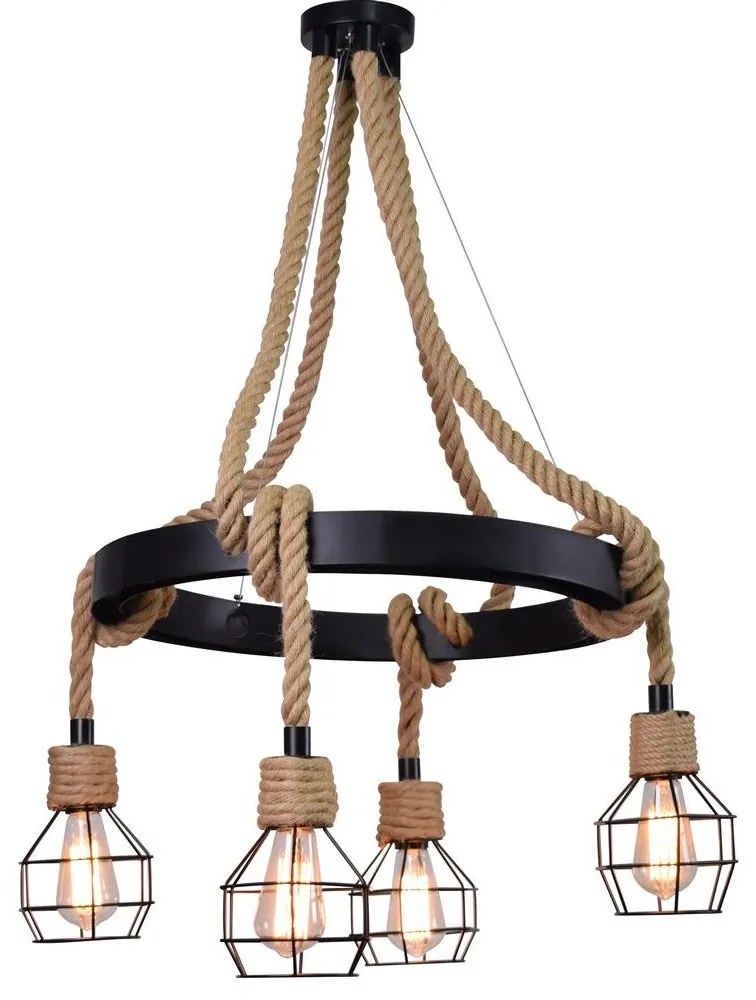 Polux Csillár zsinóron ROPE ALEGRA 4xE27/10W/230V SA1202