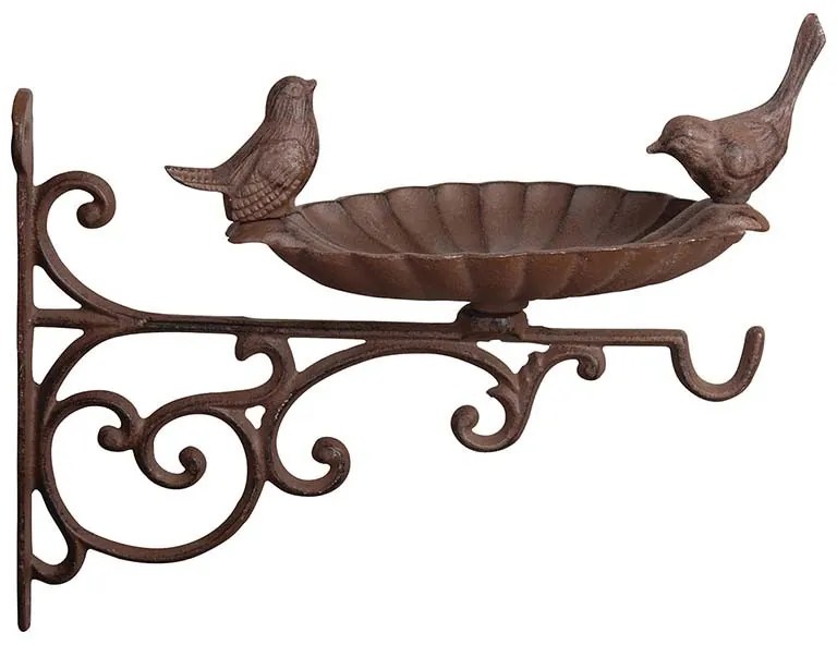 Öntöttvas fali konzol madáretetővel, 29 cm