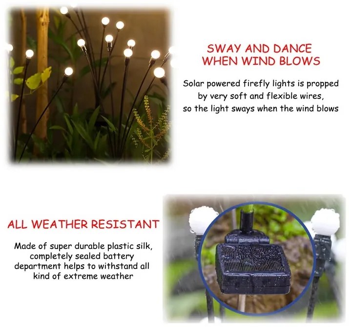 2 db kültéri napelemes lámpa készlet - barevná