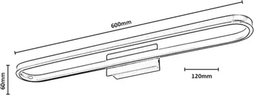 Rabalux 75115 - LED-es fürdőszobai tükörvilágítás ODRAN LED/18W/230V IP44 60 cm