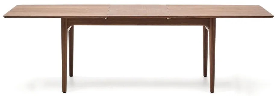Bővíthető étkezőasztal hosszabbító asztallappal, diófa dekorral 100x200 cm Elan – Kave Home