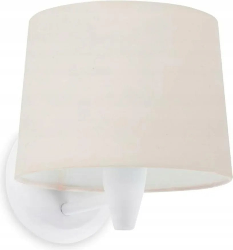 Faro Conga fali lámpa fehér-bézs E27, modern textil lámpaernyő