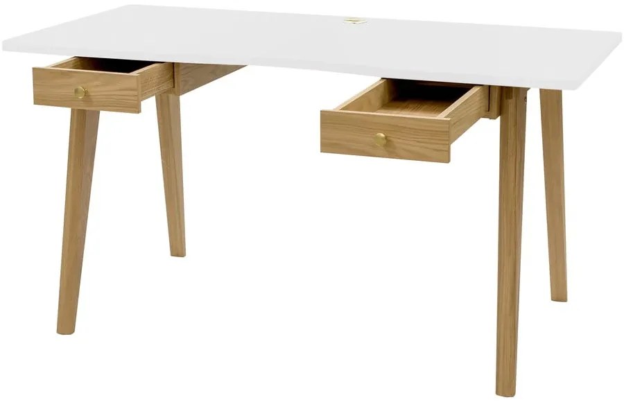 Íróasztal tölgyfa dekorral 70x140 cm Nice – Woodman