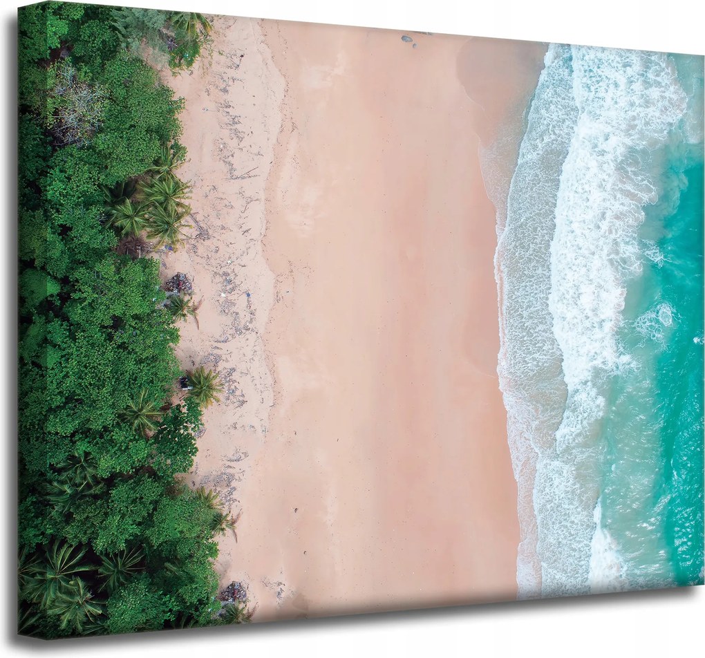 Vászonkép Fák Vízpart Óceán Hullámok 50x40 cm Ideális ajándék