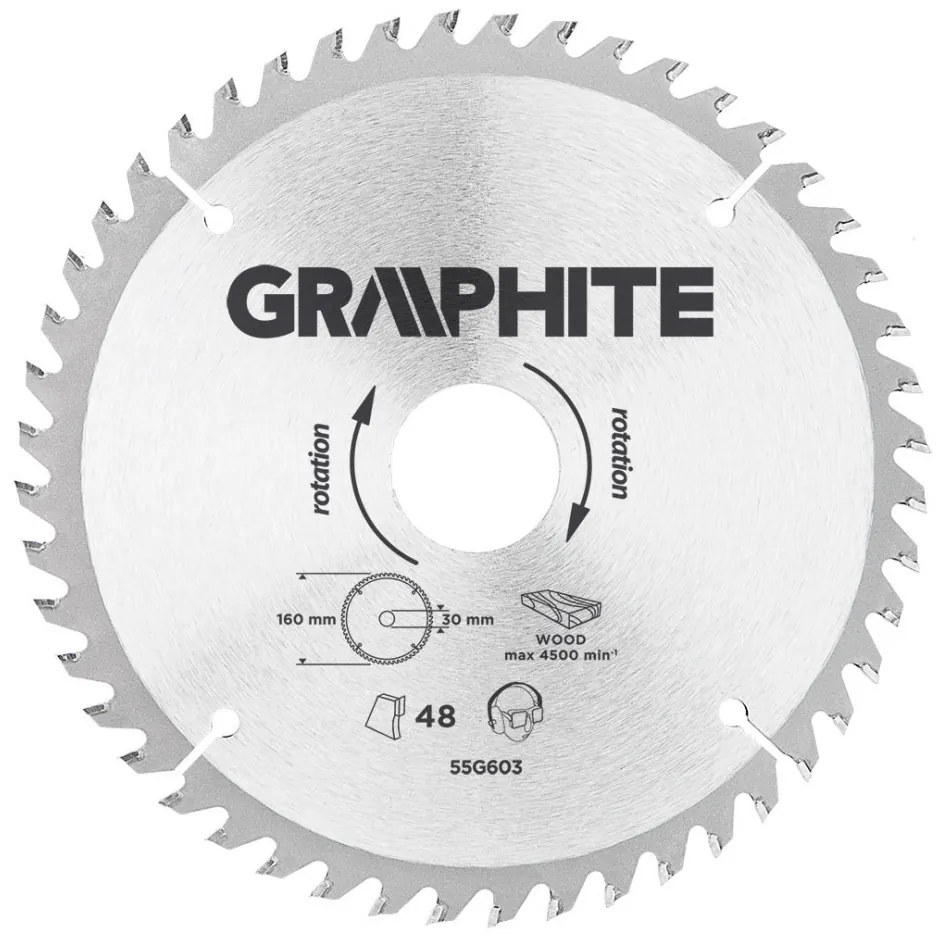 KŐRFŰRÉSZLAP 160*30MM 48FOG. CARBIDE GRAPHITE