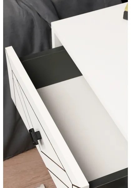 Éjjeliszekrény LUNA 50x55 cm fehér