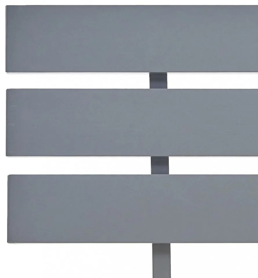 szürke tömör fenyőfa ágykeret fejtámlával 160 x 200 cm