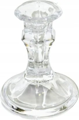 Klasszikus Átlátszó Üveg Gyertyatartó 10,2 cm 1 db gyertyához