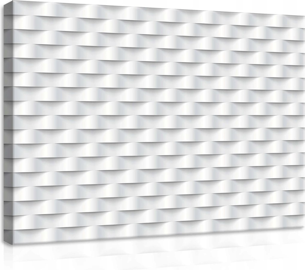Vászonkép 70x50 Illúzió 3D fehér dombormű árnyékok geometrikus figurák modern