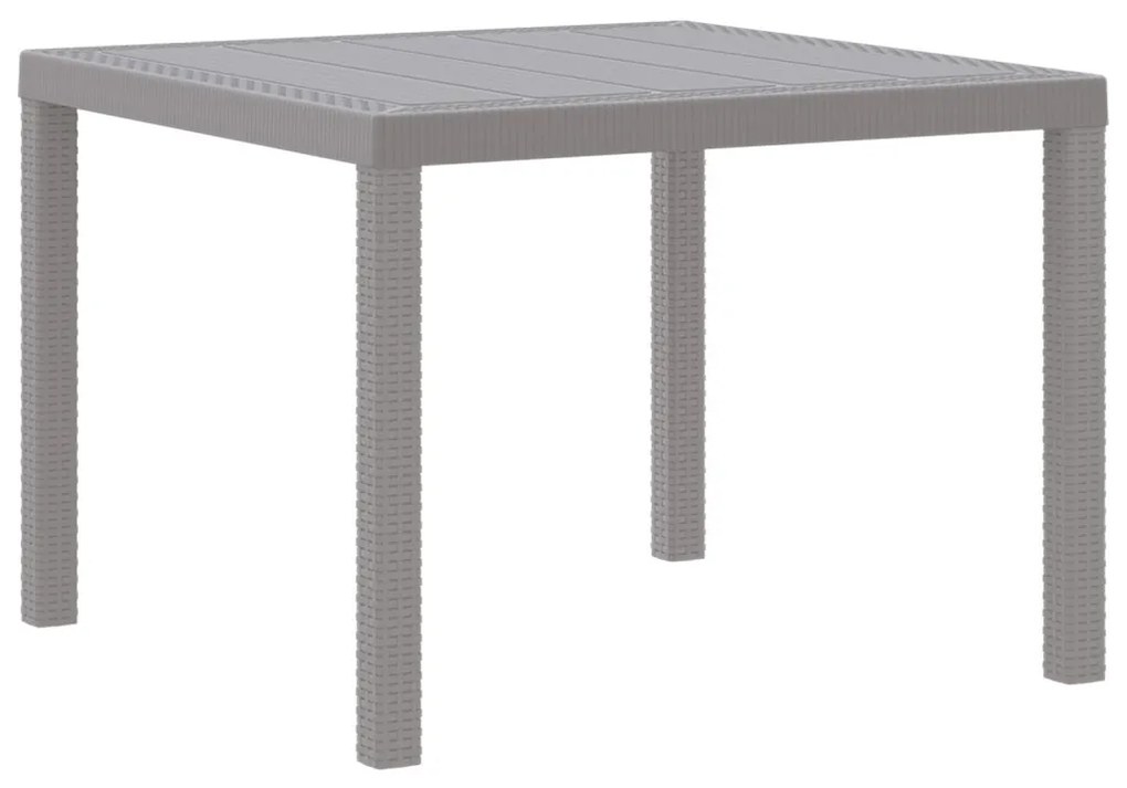 5 Darabos Kerti Étkező Szett Világos Szürke Poly Rattan