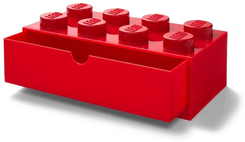 Piros, fiókos tárolódoboz, 31 x 16 cm - LEGO®