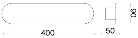 Ideal Lux - LED Fali lámpa ECHO LED/20W/230V 40 cm CRI 90 fekete
