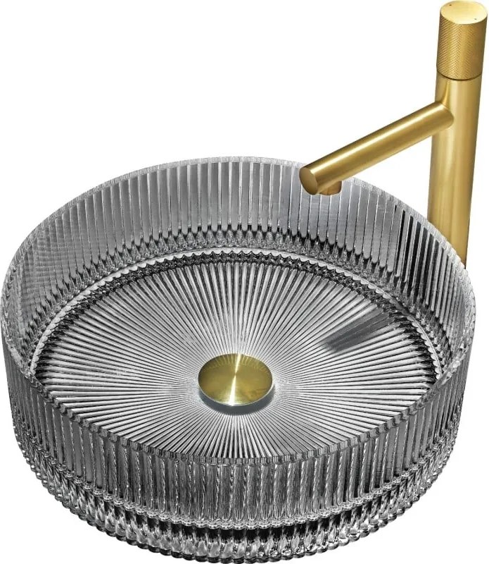 Mexen Eiva üvegből készült pultra szerelhető mosdó 39 x 39 cm, fekete - 24163970