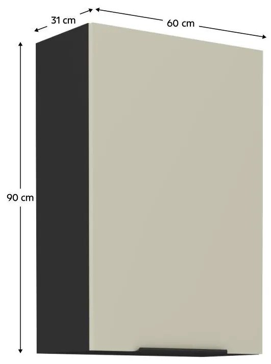 Felső konyhaszekrény Arikona 60 G 72 1F (kasmír + fekete) . 1097048