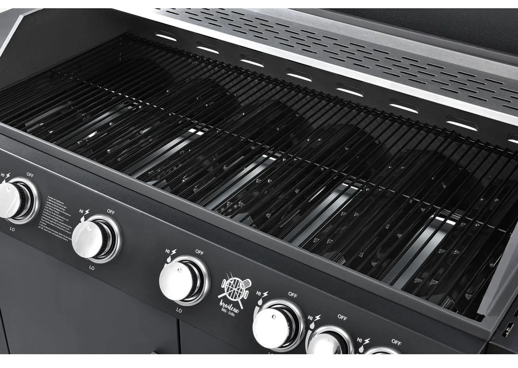BBQ gázgrill ,,Kalifornia" 6 gázégővel + 1 oldalsó gázégő