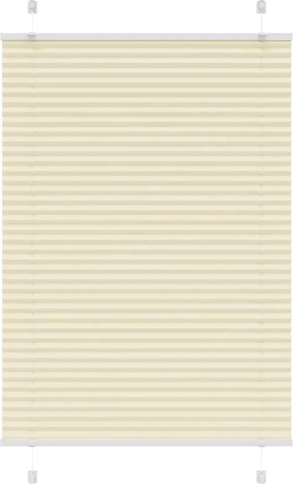 vidaXL pliszírozott redőny krém 90x100 cm szövetszélesség 89,4 cm