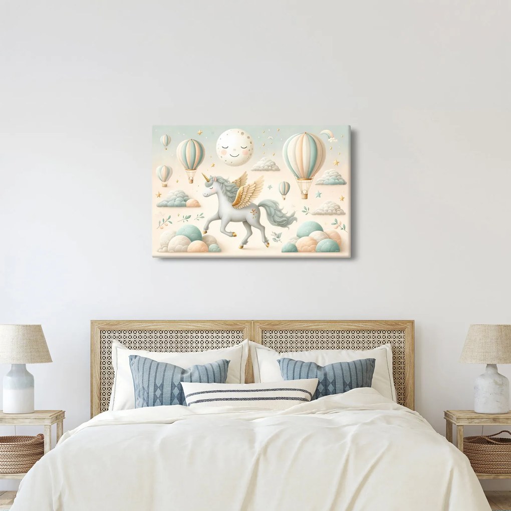 Kép - Boldog egyszarvú (90x60 cm)