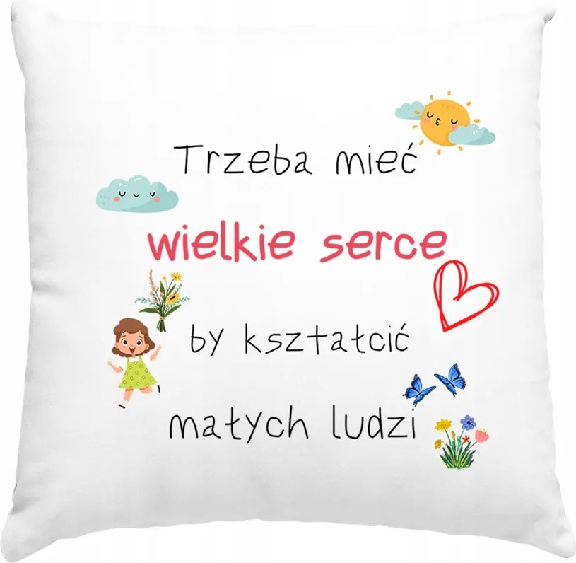 Párna Nevelőnek, Tanárnőnek, Gondozónak Fehér