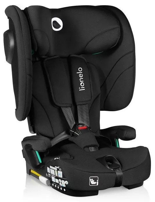 Lionelo - Összecsukható autósülés NELLY i-Size 76-150 cm Fekete karbon