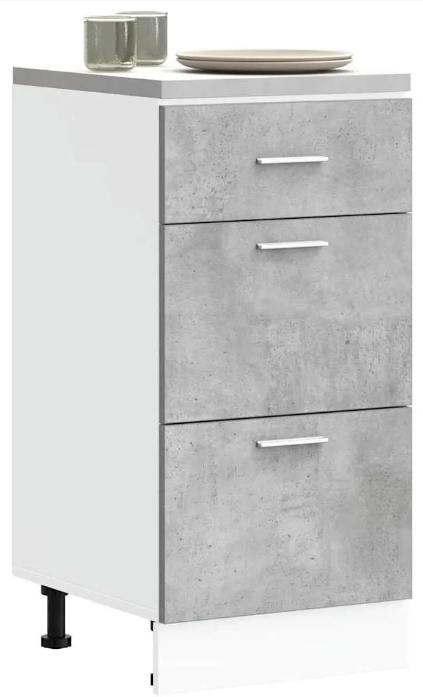 “Lyon” Alsószekrény betonszürke Gépi forgácsolt fa