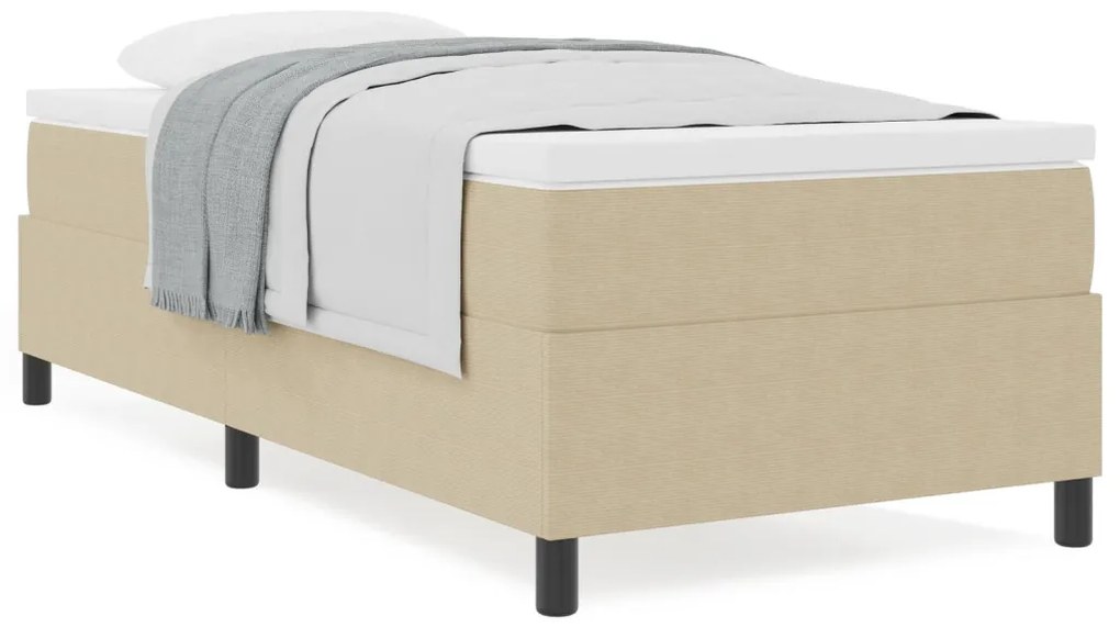 Box Spring Ágy Mattal Világos Zöld Szürke 80x200 cm Bársonyos anyag