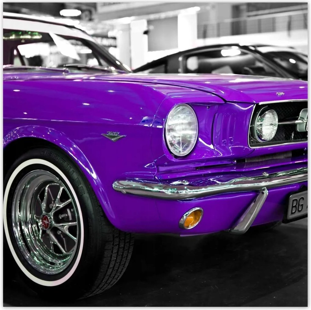 Poszter 70x70 Lila Ford Mustang