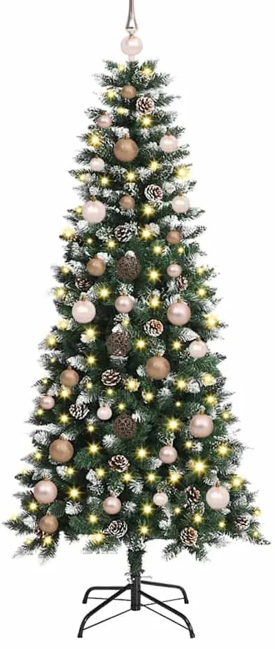 Mű karácsonyfa LED -es lámpákkal Zöld 150 cm PVC
