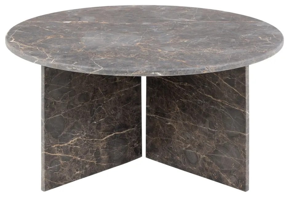 Szürke márvány kerek dohányzóasztal ø 90 cm Vega – Actona
