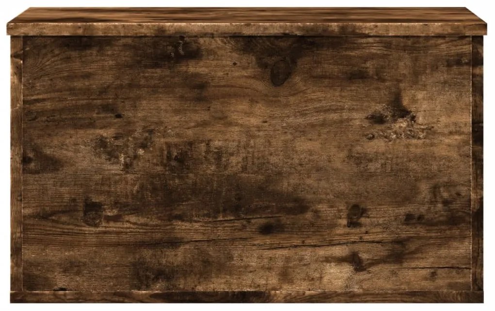 füstös tölgy színű szerelt fa tárolóláda 60 x 35 x 35 cm