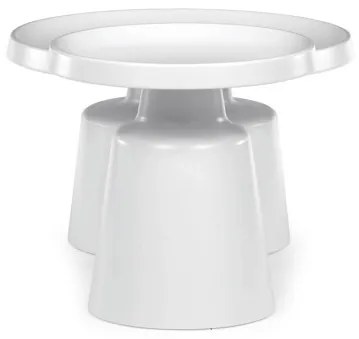 Fehér Fém Dohányzóasztal 69×69 cm. CT-F4114 WT